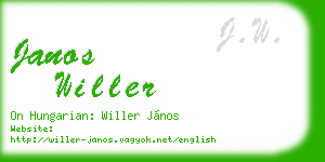 janos willer business card
